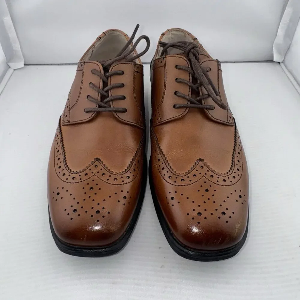Florsheim Reveal Wingtip Jr Boys' Toddler-Youth Oxford 2M Cognac‎ Brown Tan